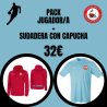 PACK JUGADOR/A + SUDADERA CAPUCHA CD MONCAYO