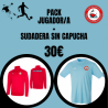 PACK JUGADOR/A + SUDADERA CD MONCAYO